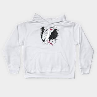 Brush stork brush stroke pun Kids Hoodie